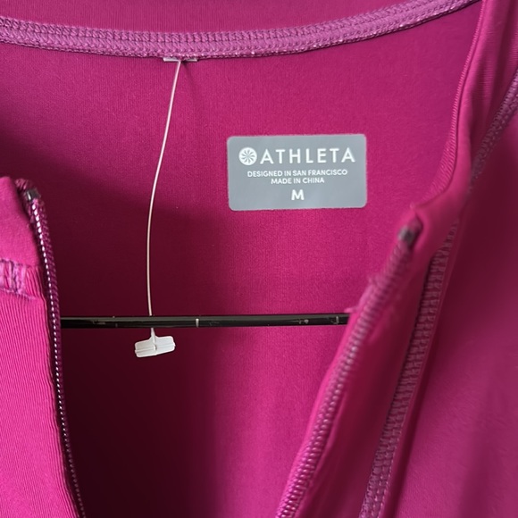 Athleta Long Sleeve 1/4 Zip in Wine Size M - Picture 2 of 9